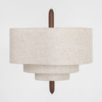 Fabric Wood Swag Pendant lamp