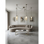 Alabaster Swag Chain Chandelier
