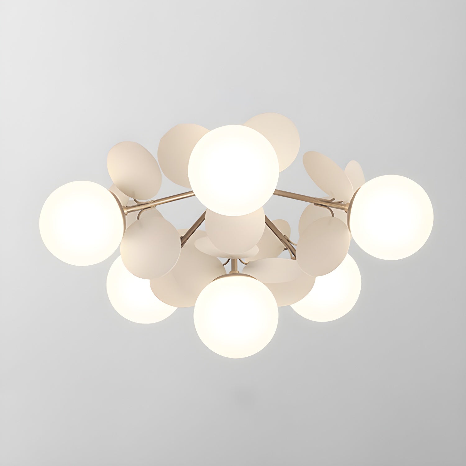 Clementine Pastel Petal Semi-Flush Mount