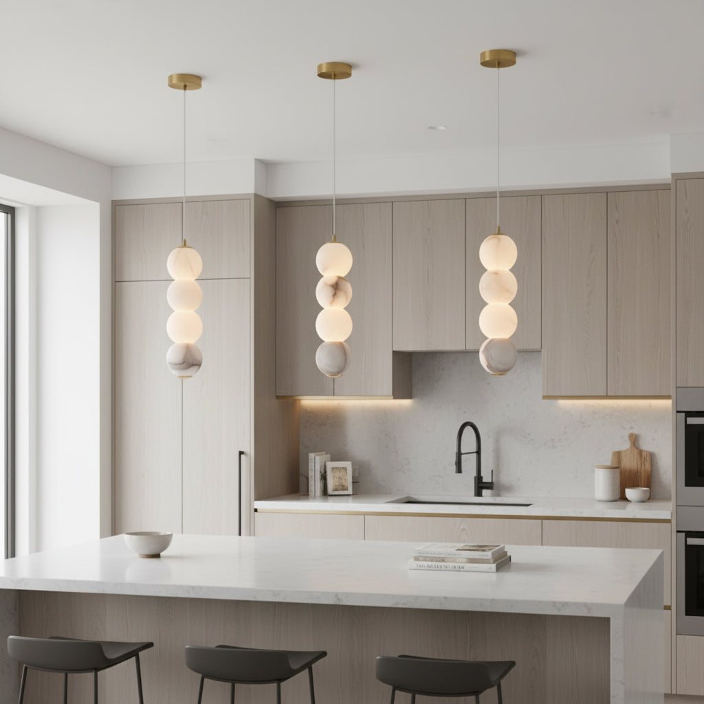Alabaster  Orb Pendant Light
