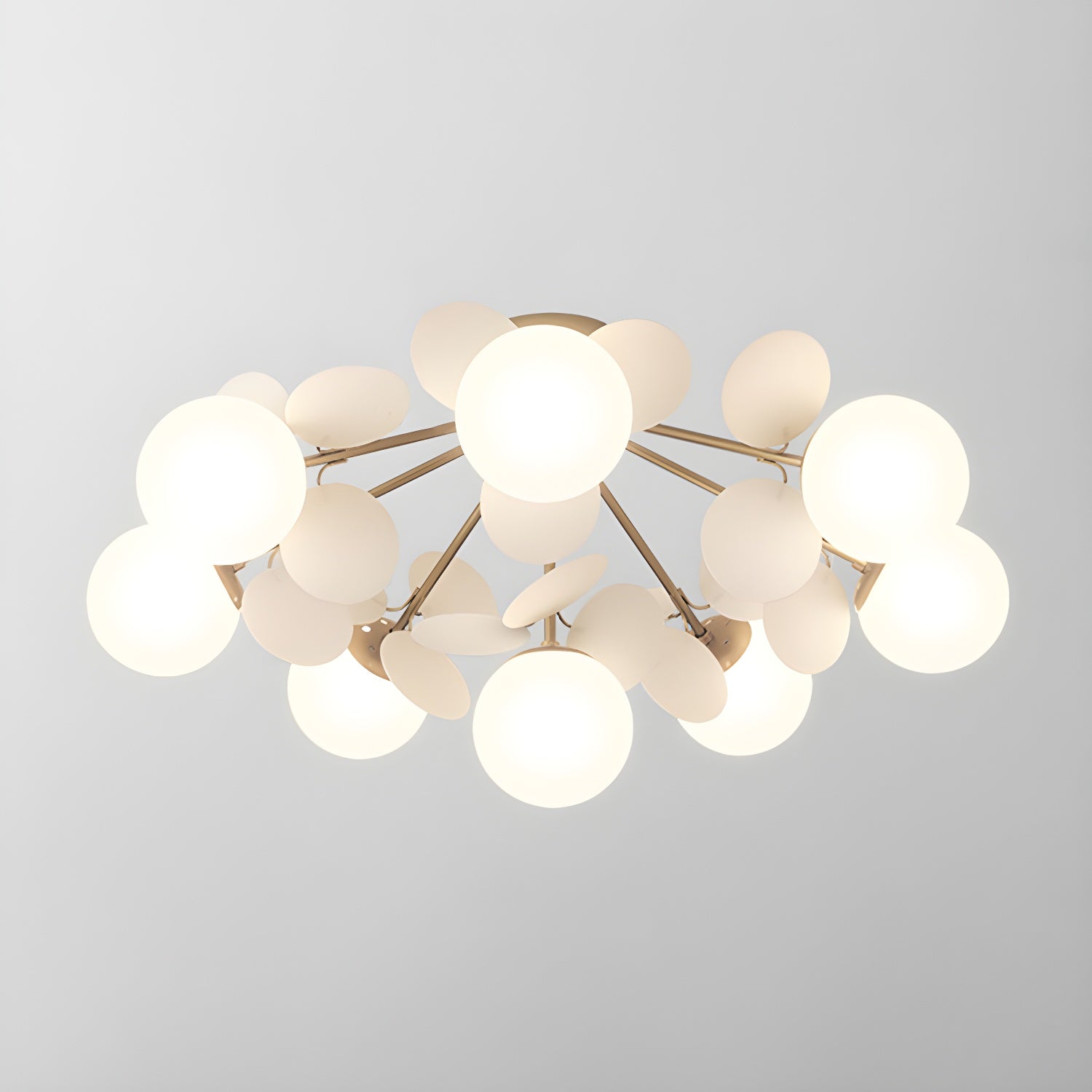Clementine Pastel Petal Semi-Flush Mount