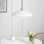 Alabaster Dome Pendant Light
