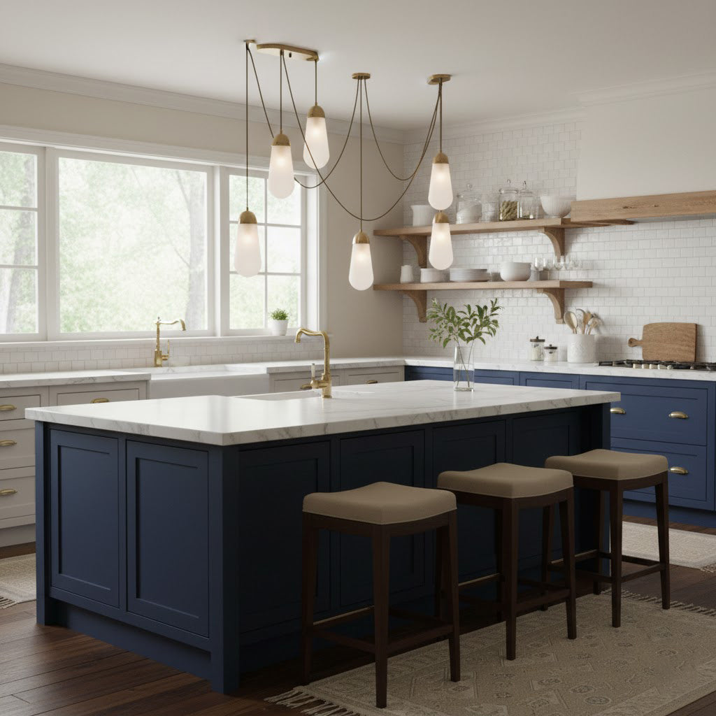 Brass  Teardrop Pendant Light
