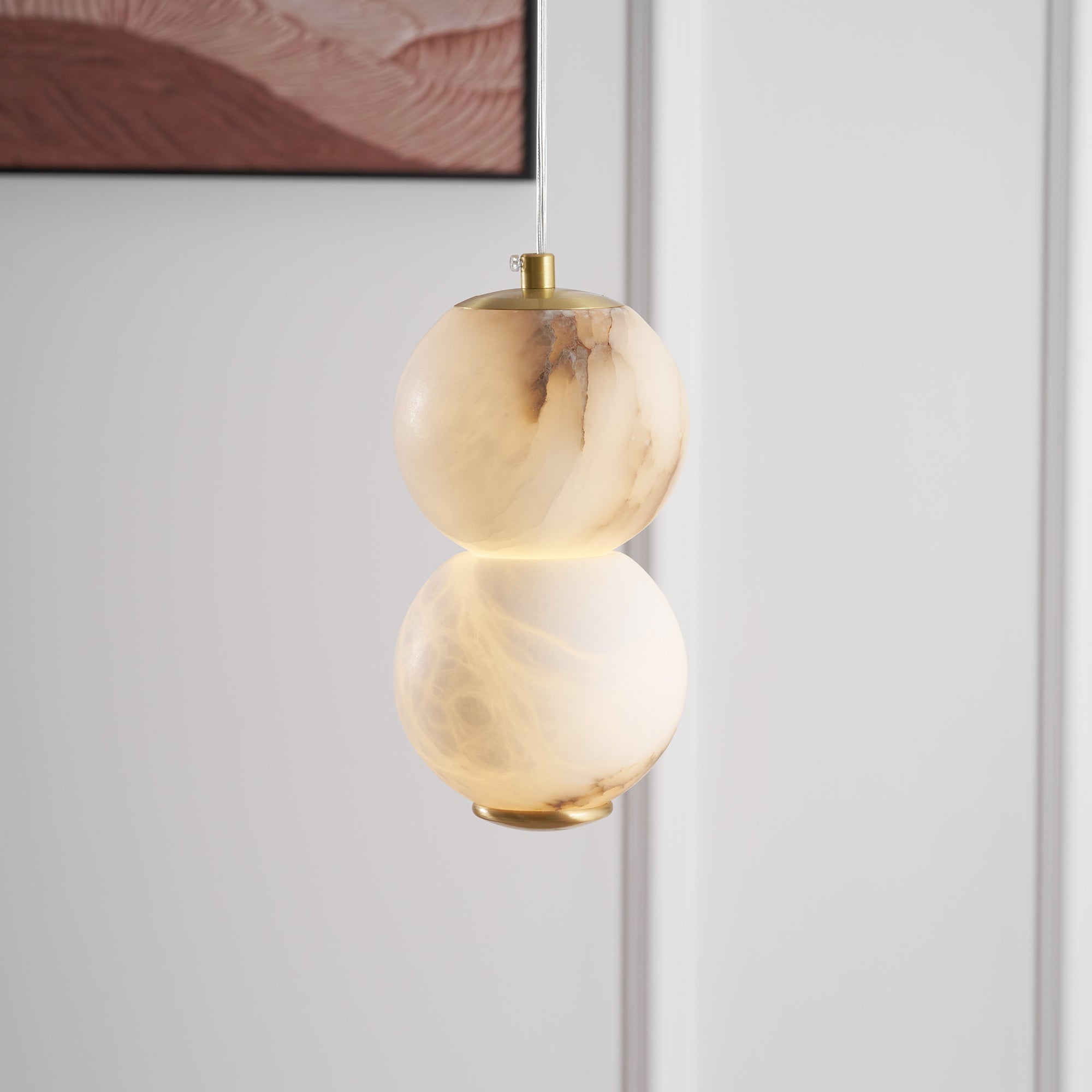 Alabaster  Orb Pendant Light