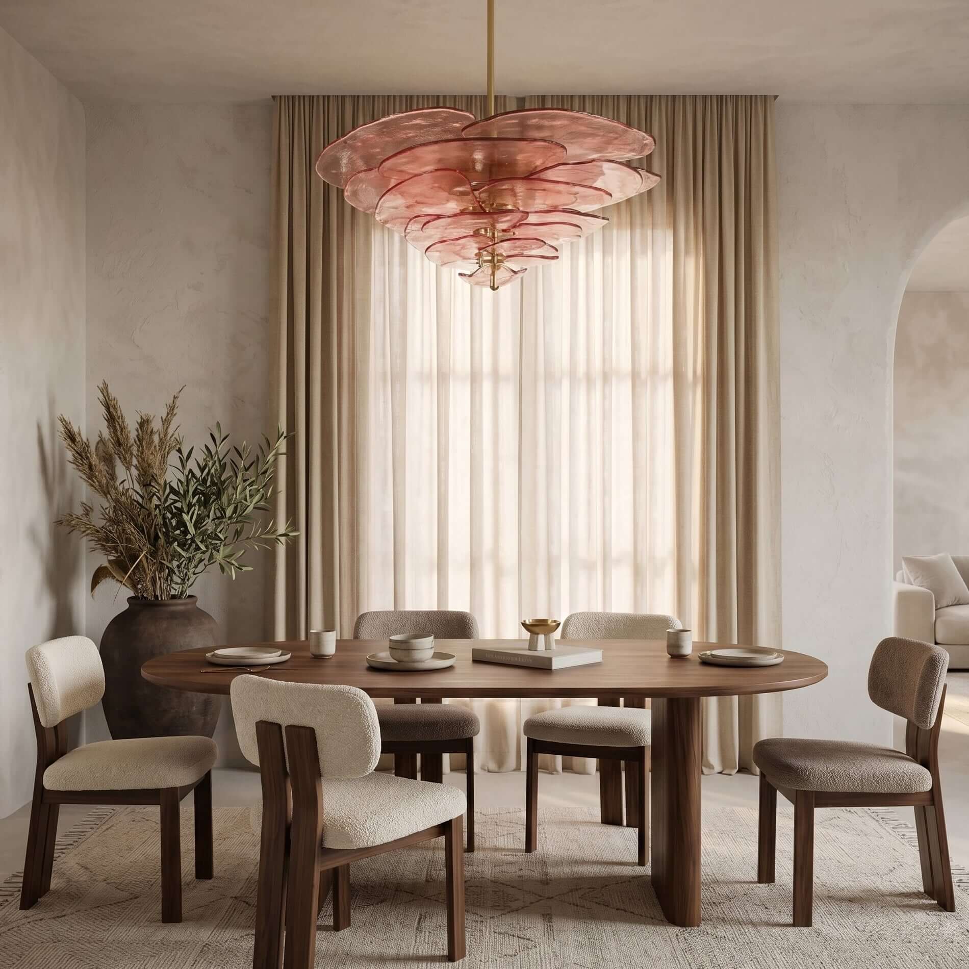 Lotus Leaf Murano Chandelier