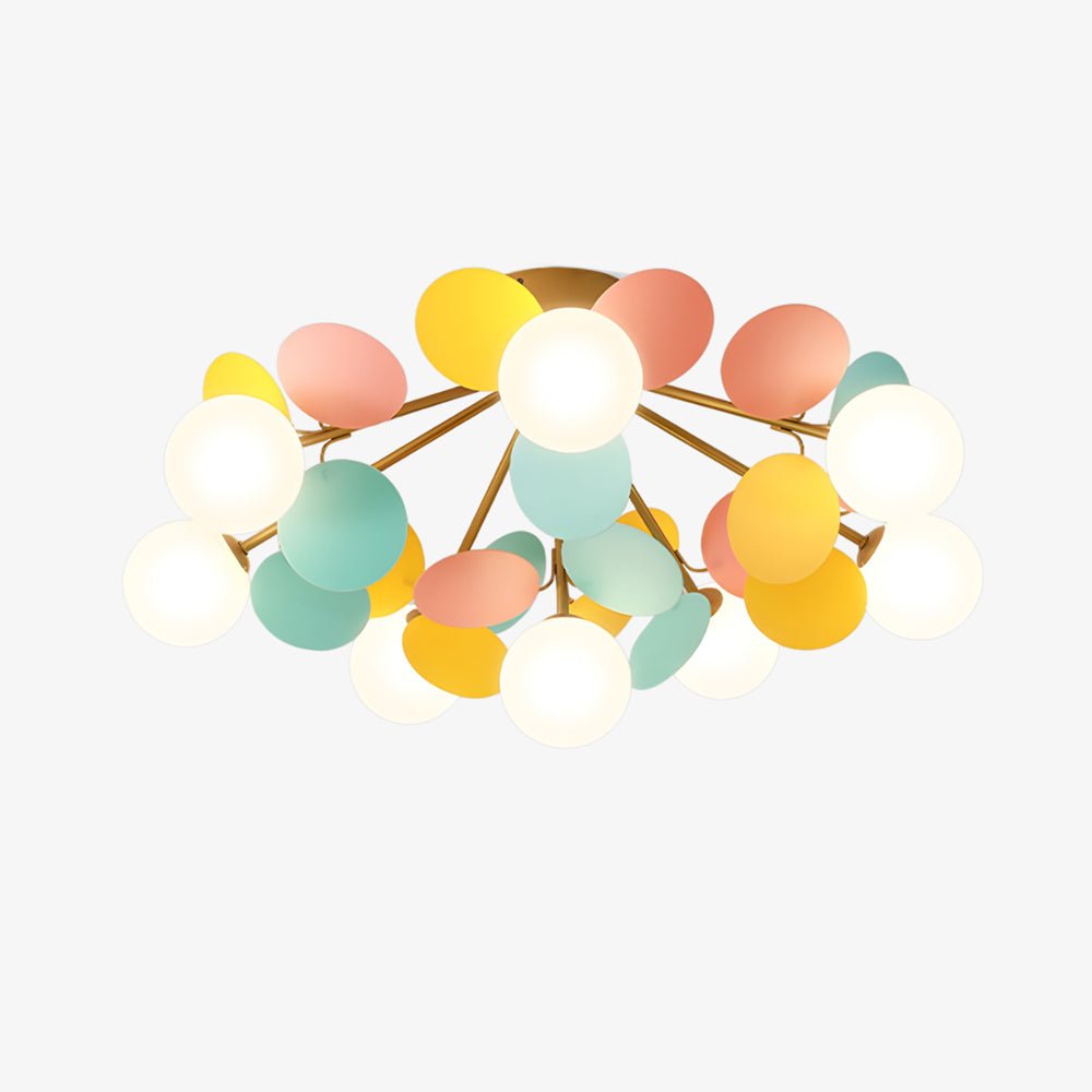 Clementine Pastel Petal Semi-Flush Mount