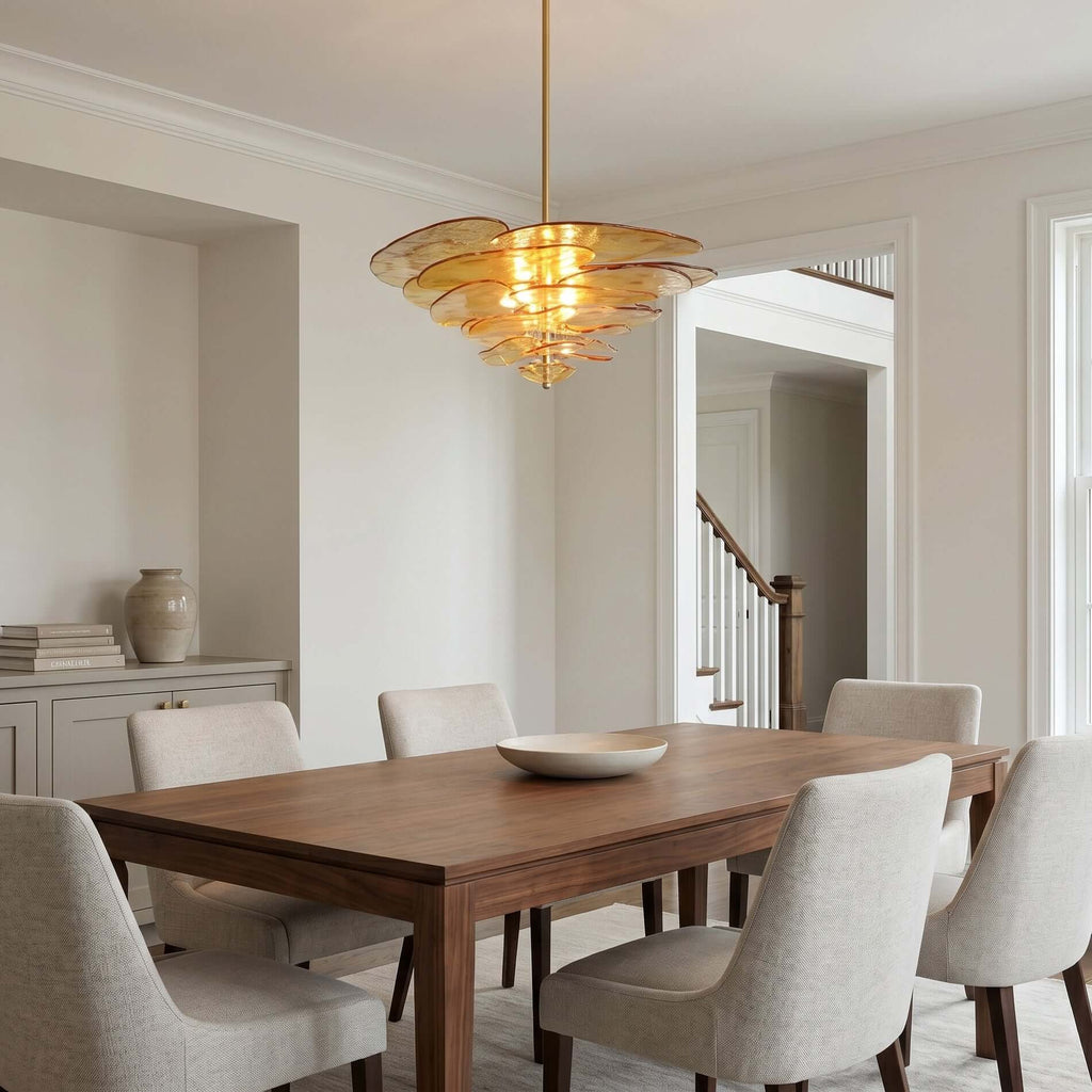 Lotus Leaf Murano Chandelier