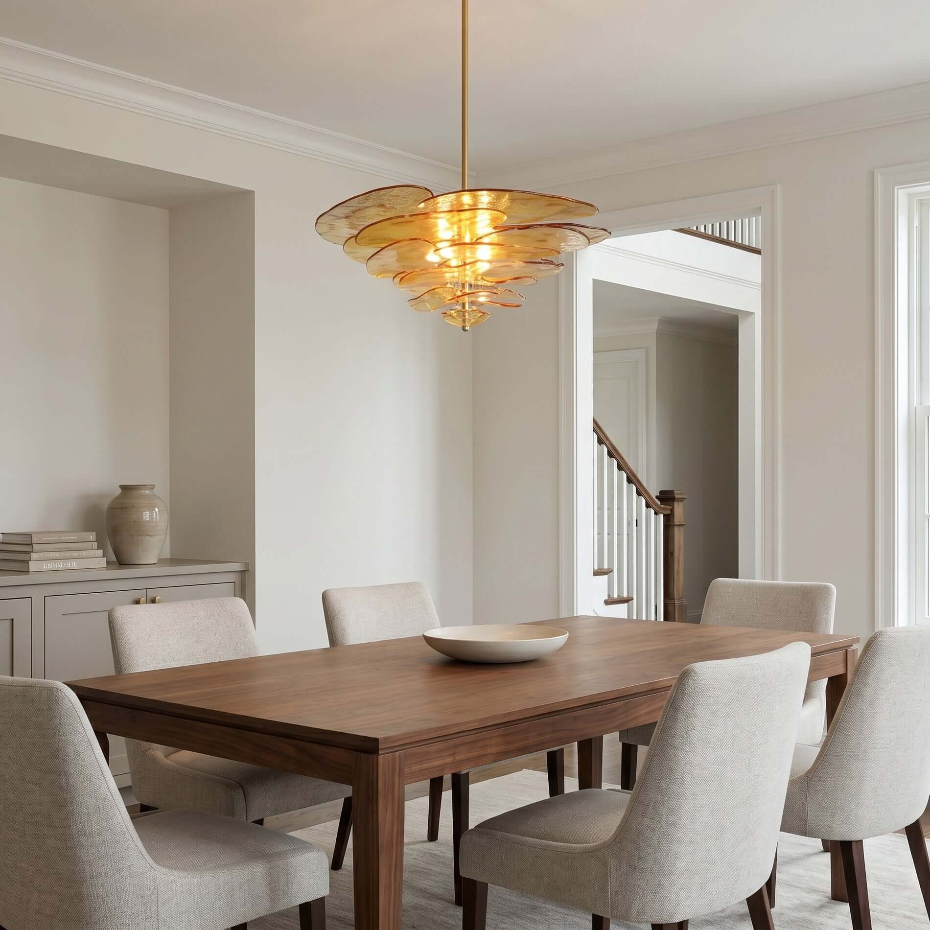 Lotus Leaf Murano Chandelier