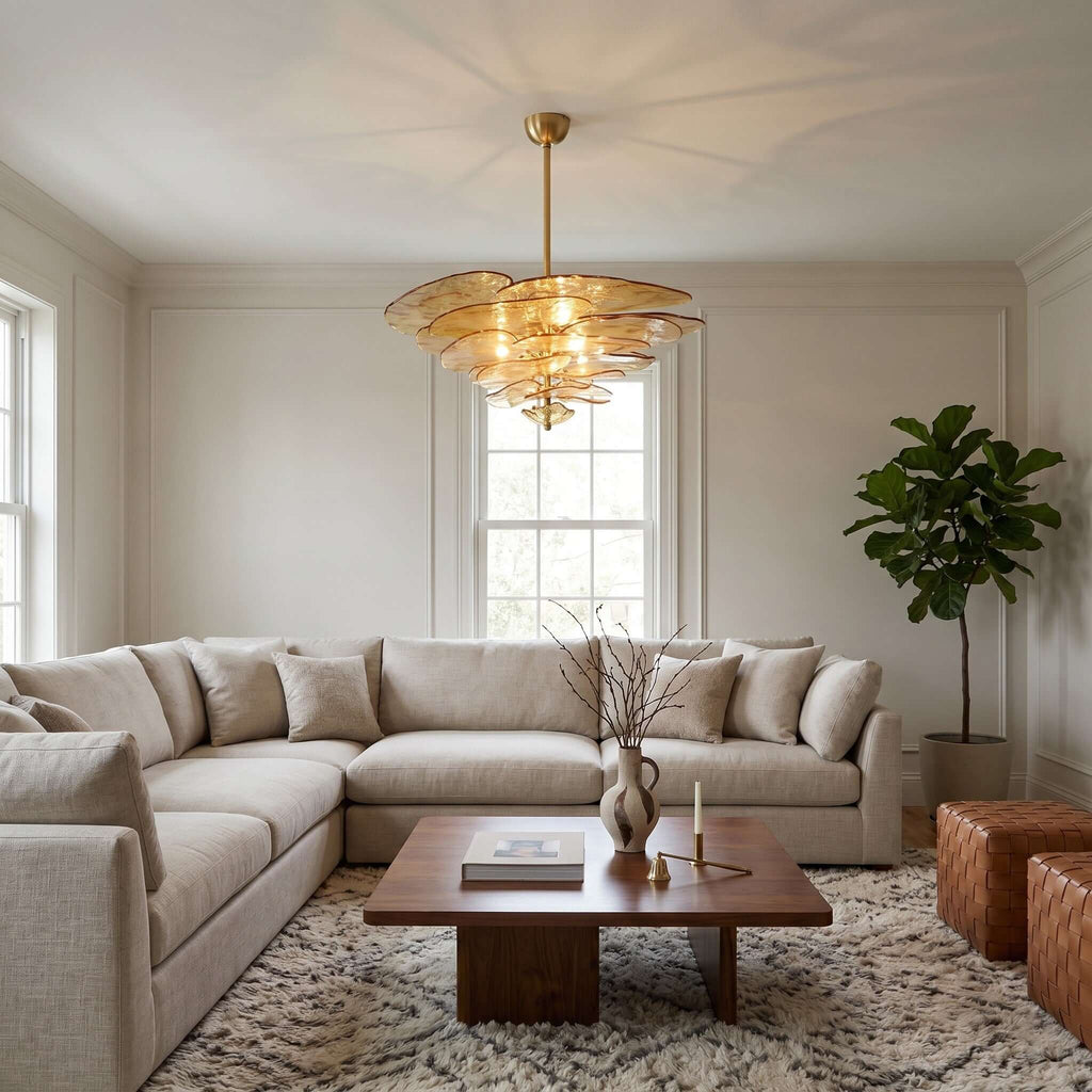 Lotus Leaf Murano Chandelier