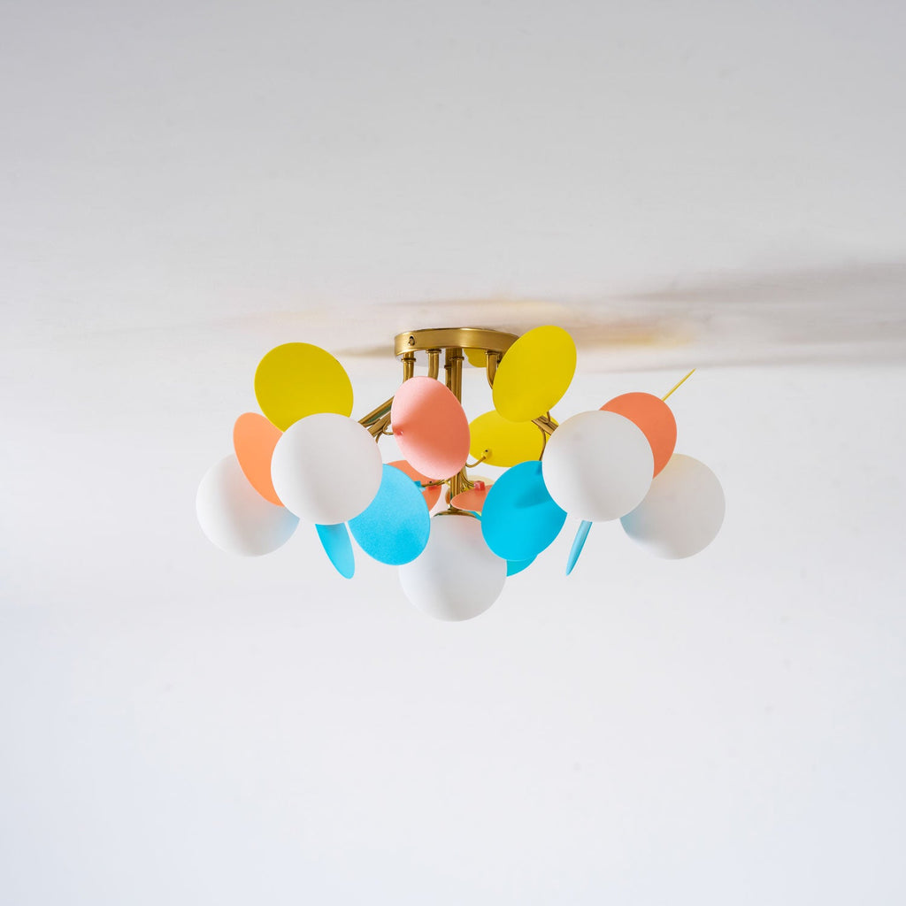 Clementine Pastel Petal Semi-Flush Mount