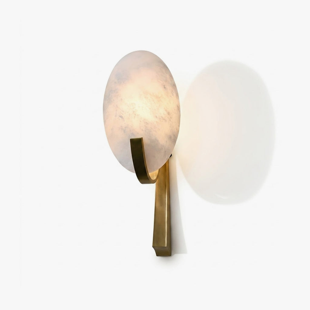 Alabaster Oval Wall Sconce