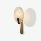 Ovale Wandleuchte aus Alabaster