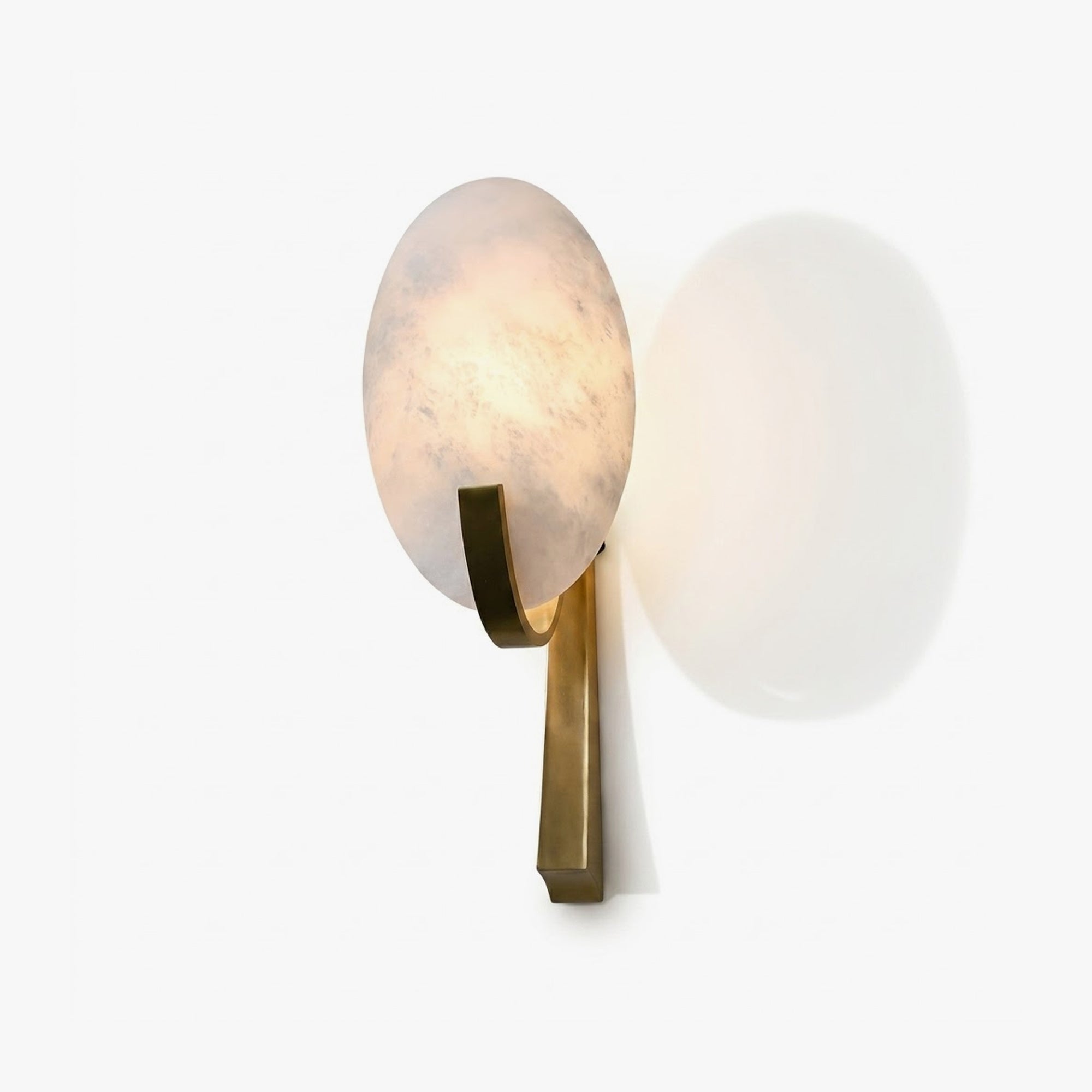 Alabaster Oval Wall Sconce