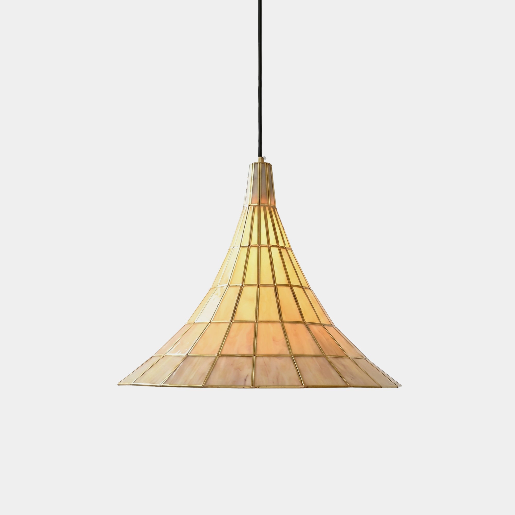 Conical Stained Glass Pendant