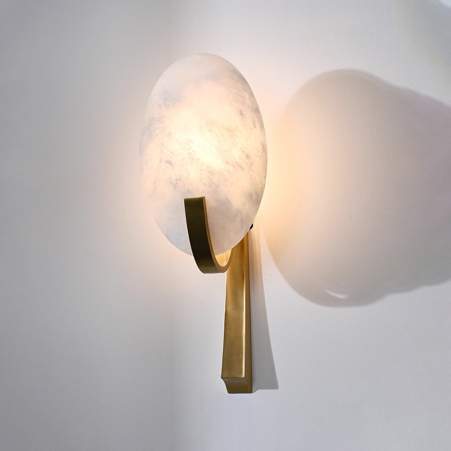 Alabaster Oval Wall Sconce