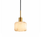 Halden Drum Alabaster Pendant Light