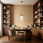 Textured Glass Cylinder Pendant Light