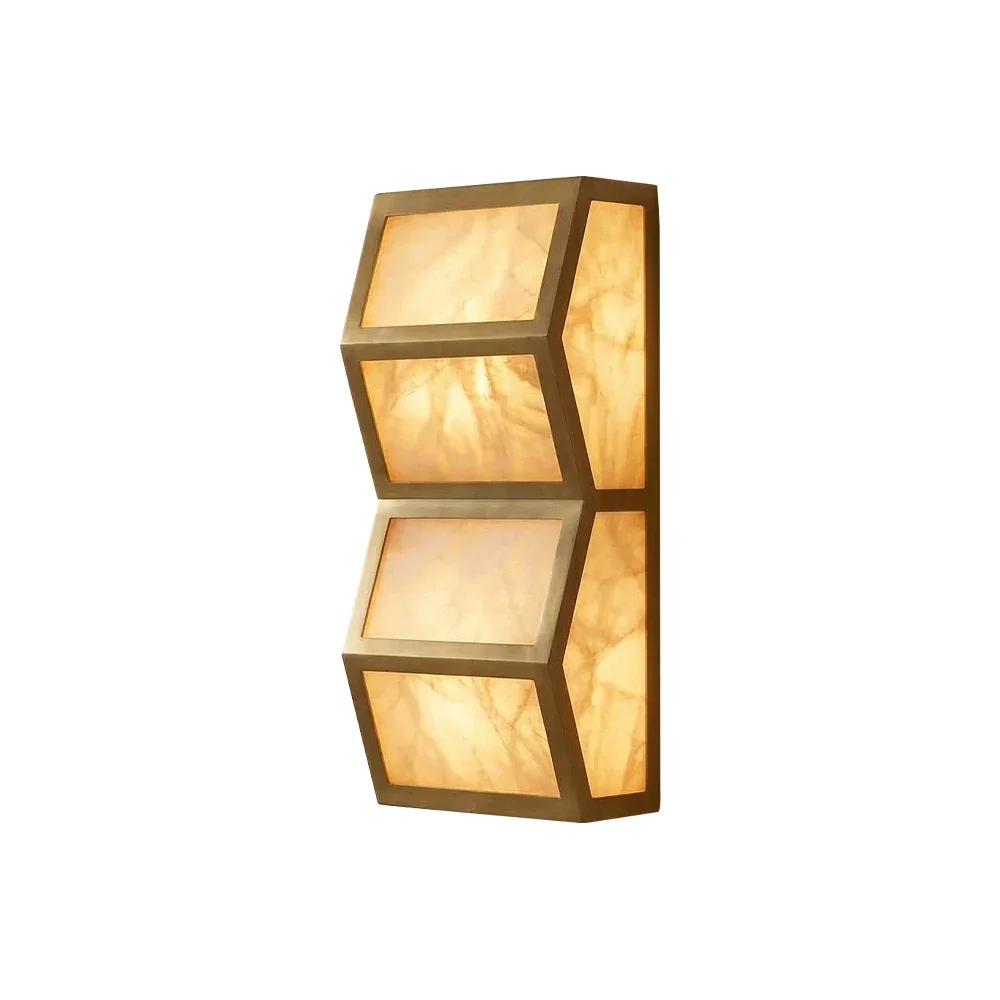 Alabaster Cascade Rectangular Wall Light