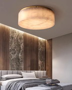 Alabaster Round Flush Mount