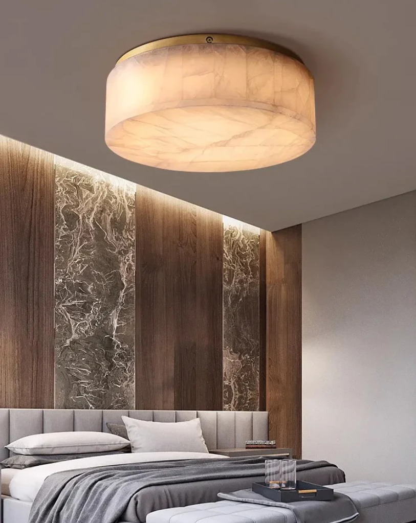 Alabaster Round Flush Mount