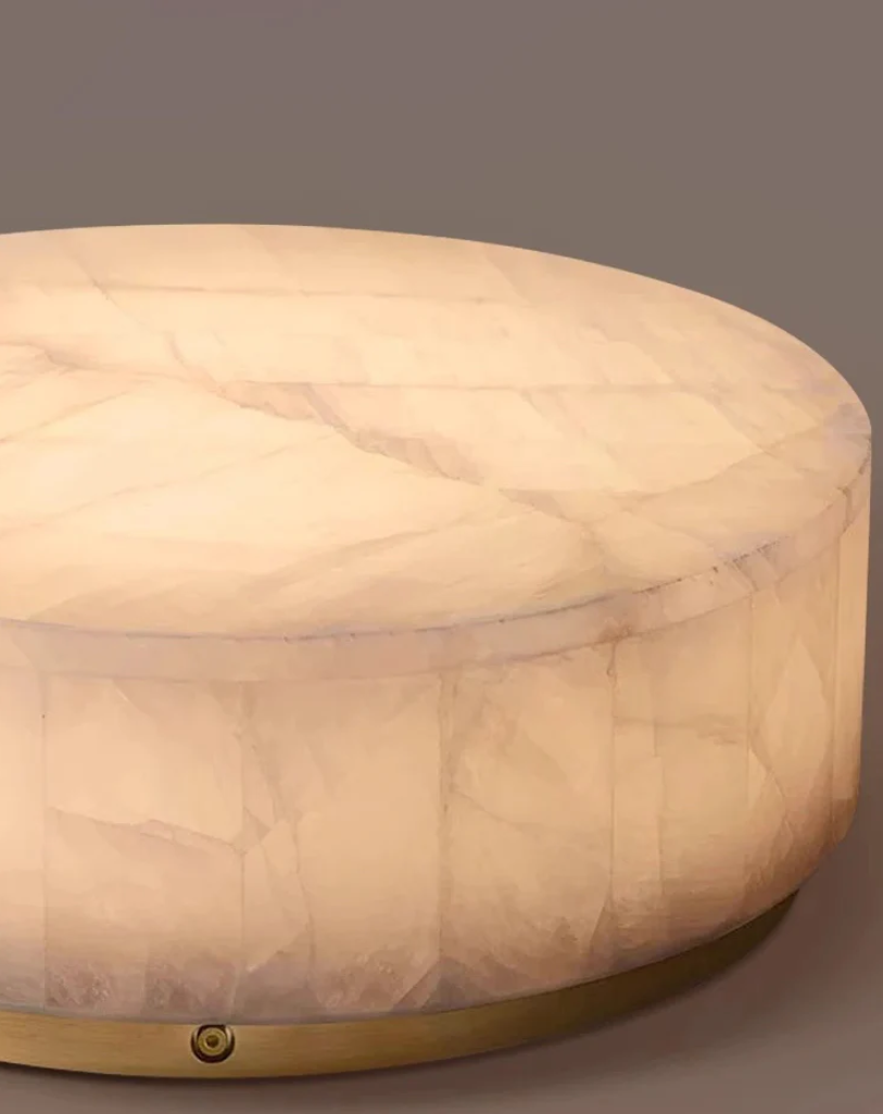 Alabaster Round Flush Mount