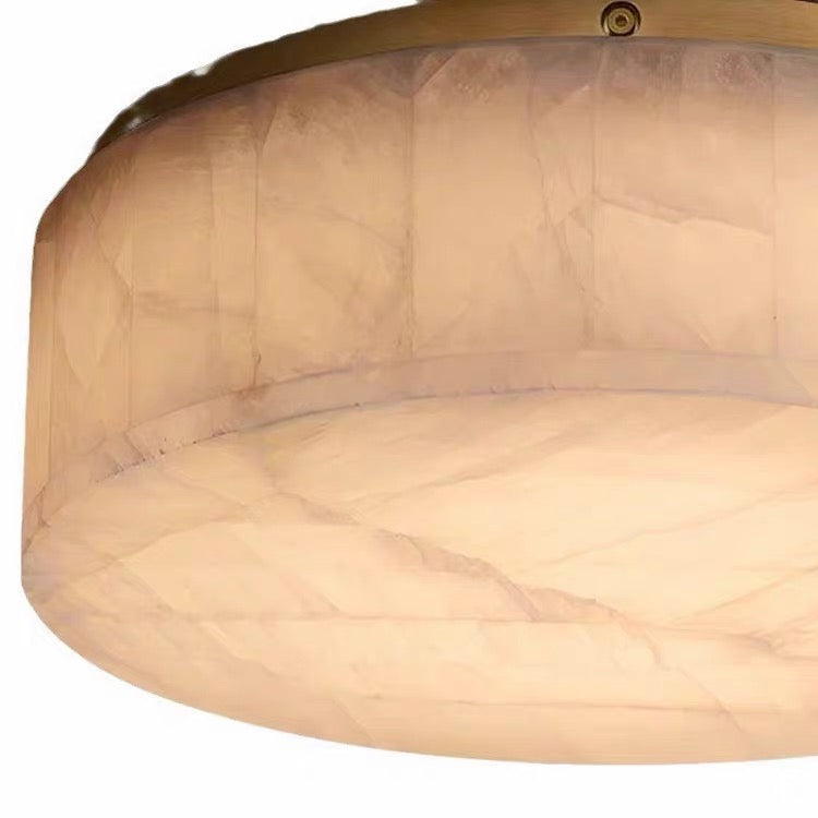 Alabaster Round Flush Mount