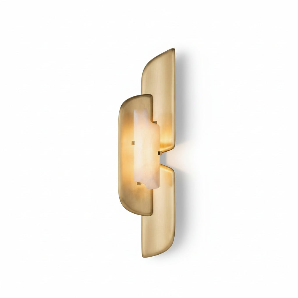 Alabaster Layered Wall Sconce