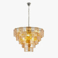 Rectangular Tile Tiered Chandelier