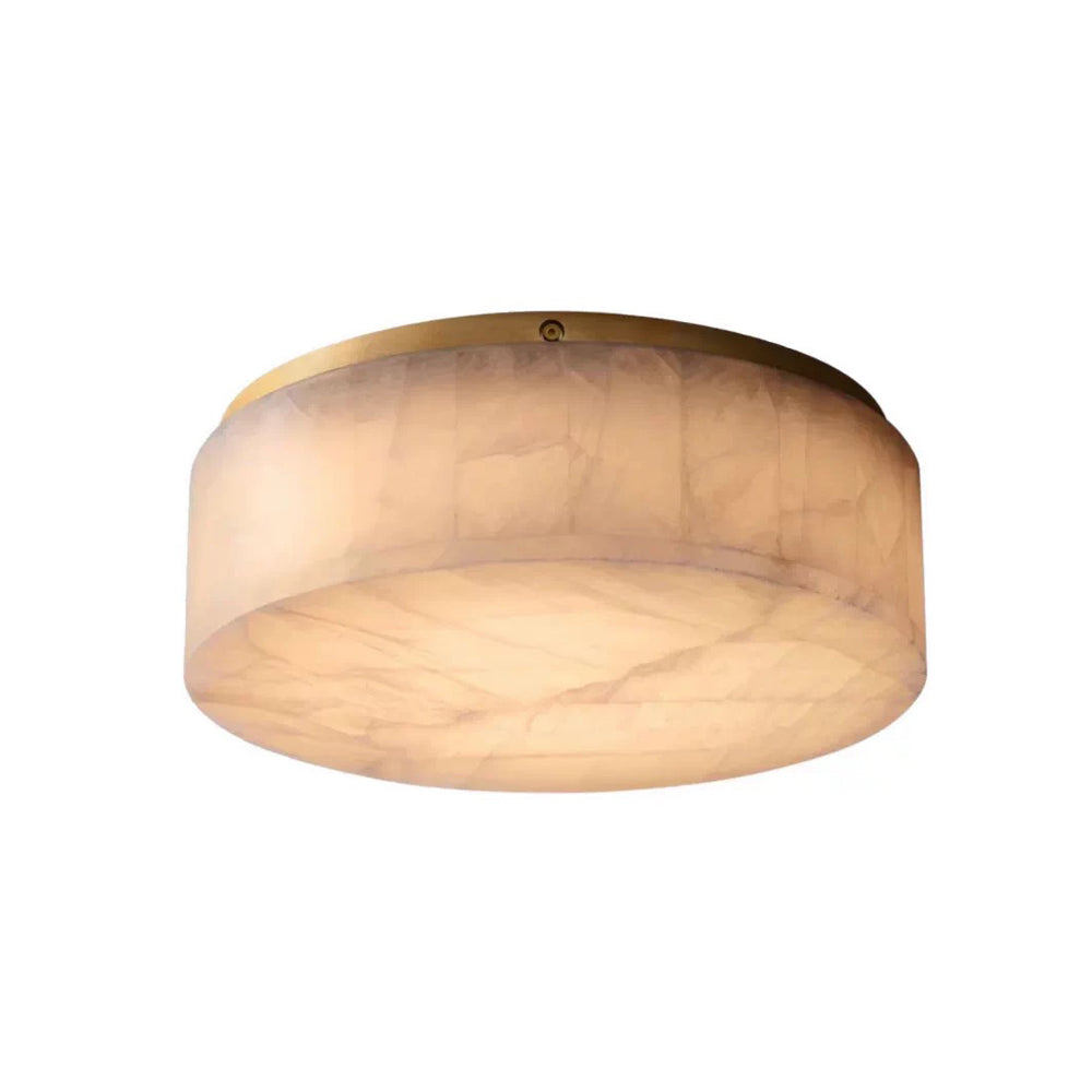Alabaster Round Flush Mount