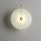 Alabaster Disc Wall Sconce