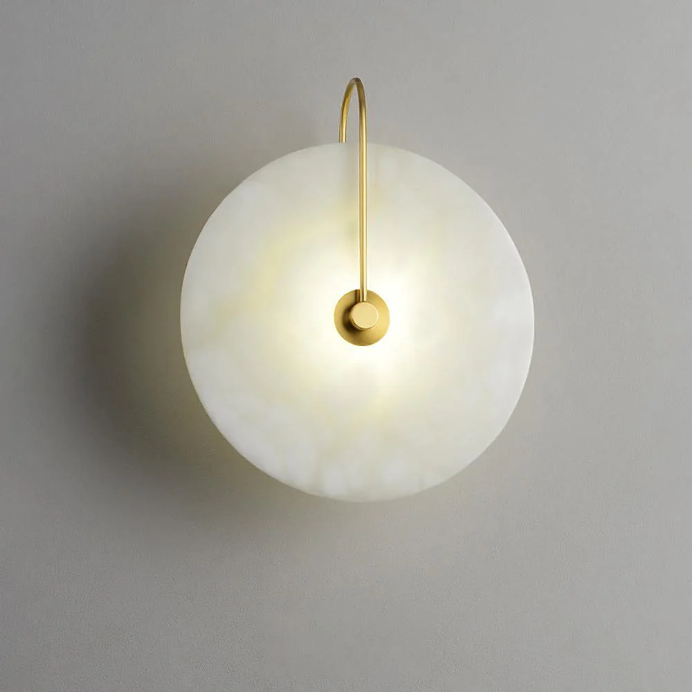 Alabaster Disc Wall Sconce