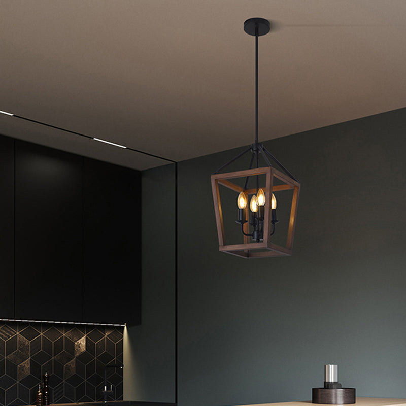 Open Cage Lantern Chandelier