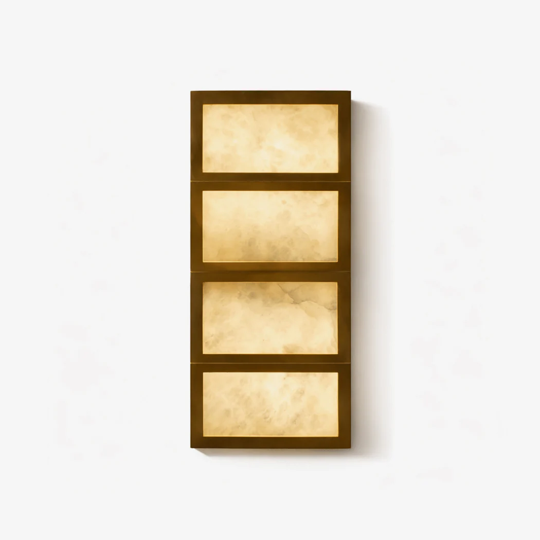Alabaster Cascade Rectangular Wall Light