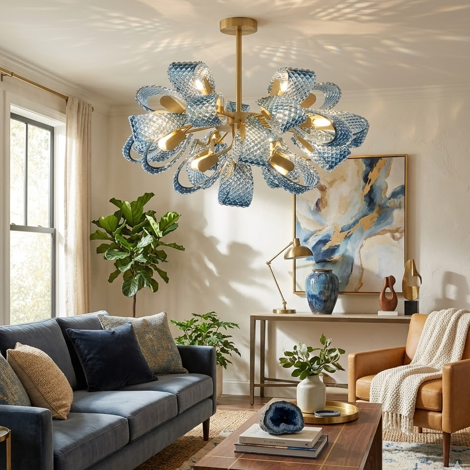 Textured Ribbon Chandelier