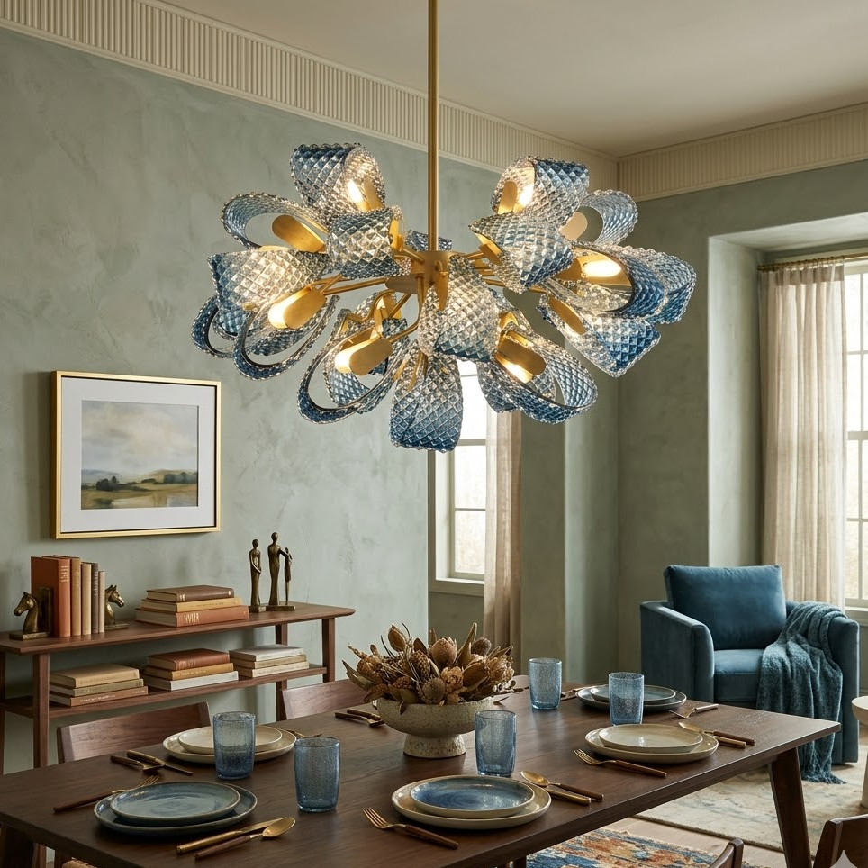 Textured Ribbon Chandelier