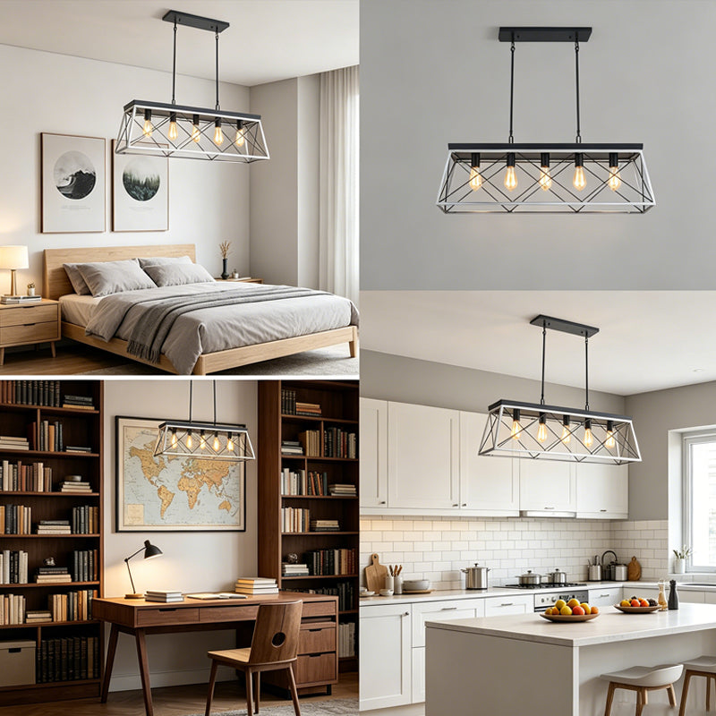 5-Light Linear Island Chandelier