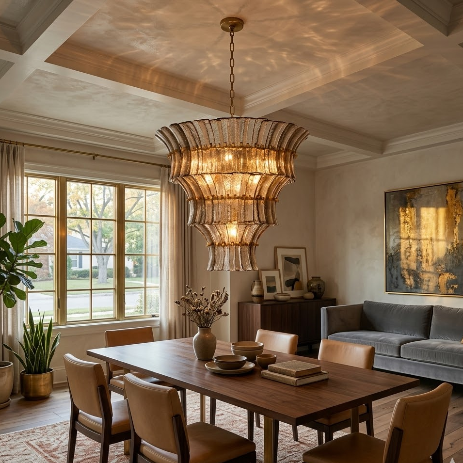 Vesper Glass Tiered Chandelier