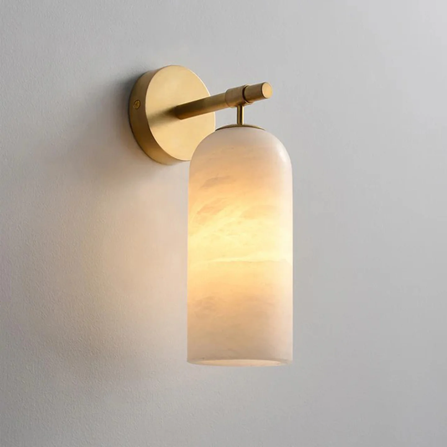 Alabaster Cylinder Wall Sconce