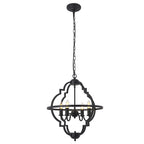 4-Light Quatrefoil Cage Chandelier
