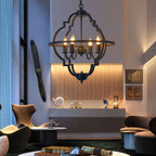 4-Light Quatrefoil Cage Chandelier