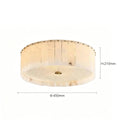 Round Pleated Alabaster Flush Mount