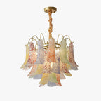 Athena Pastel Glass Petal Chandelier
