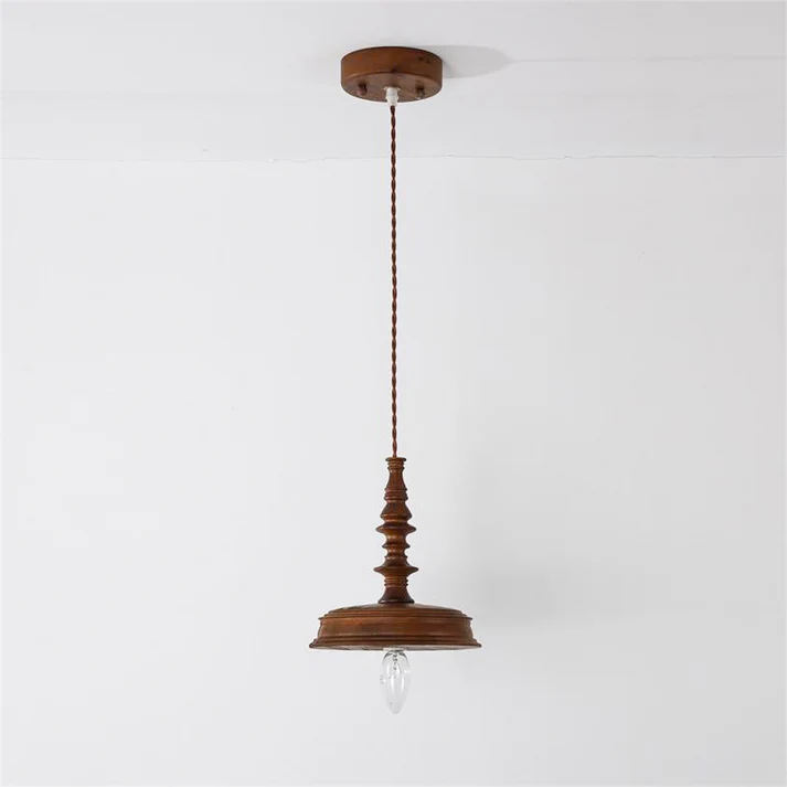Pendelleuchte Walnuss Spindel