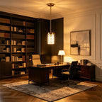 Textured Glass Cylinder Pendant Light