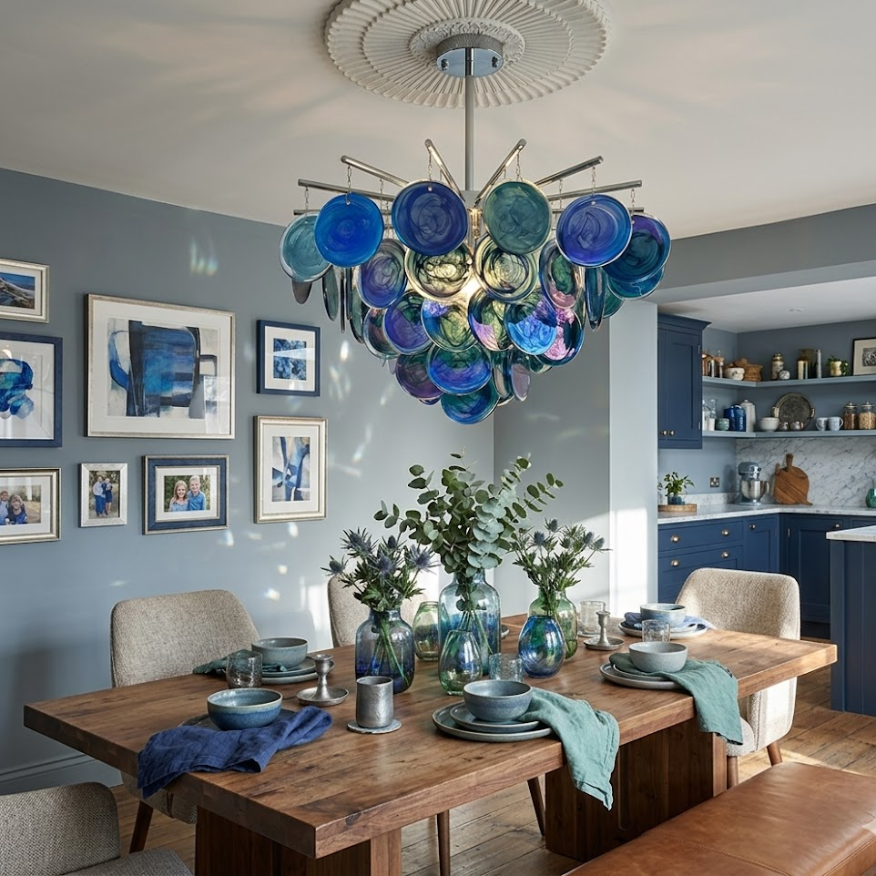 Murano Art Glass Disc Chandelier