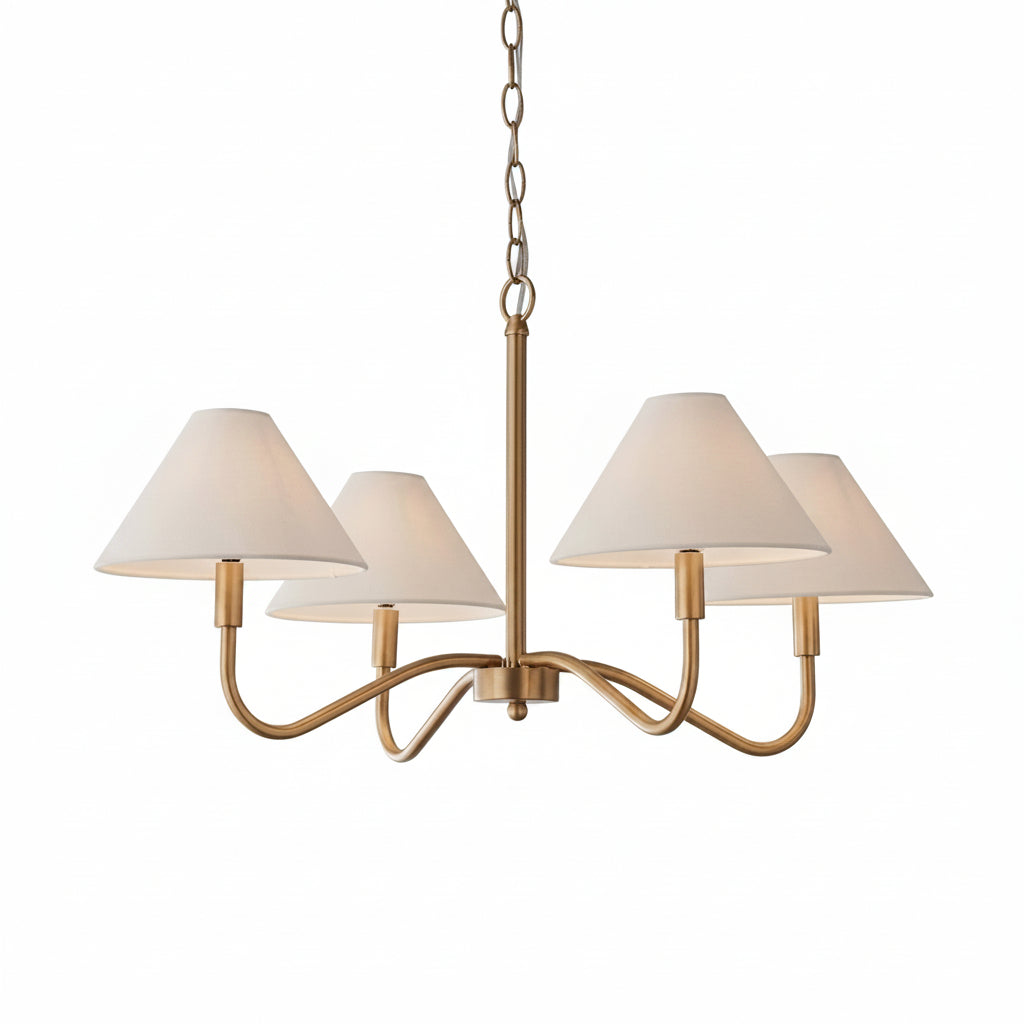 Thalia Linen Shaded Chandelier