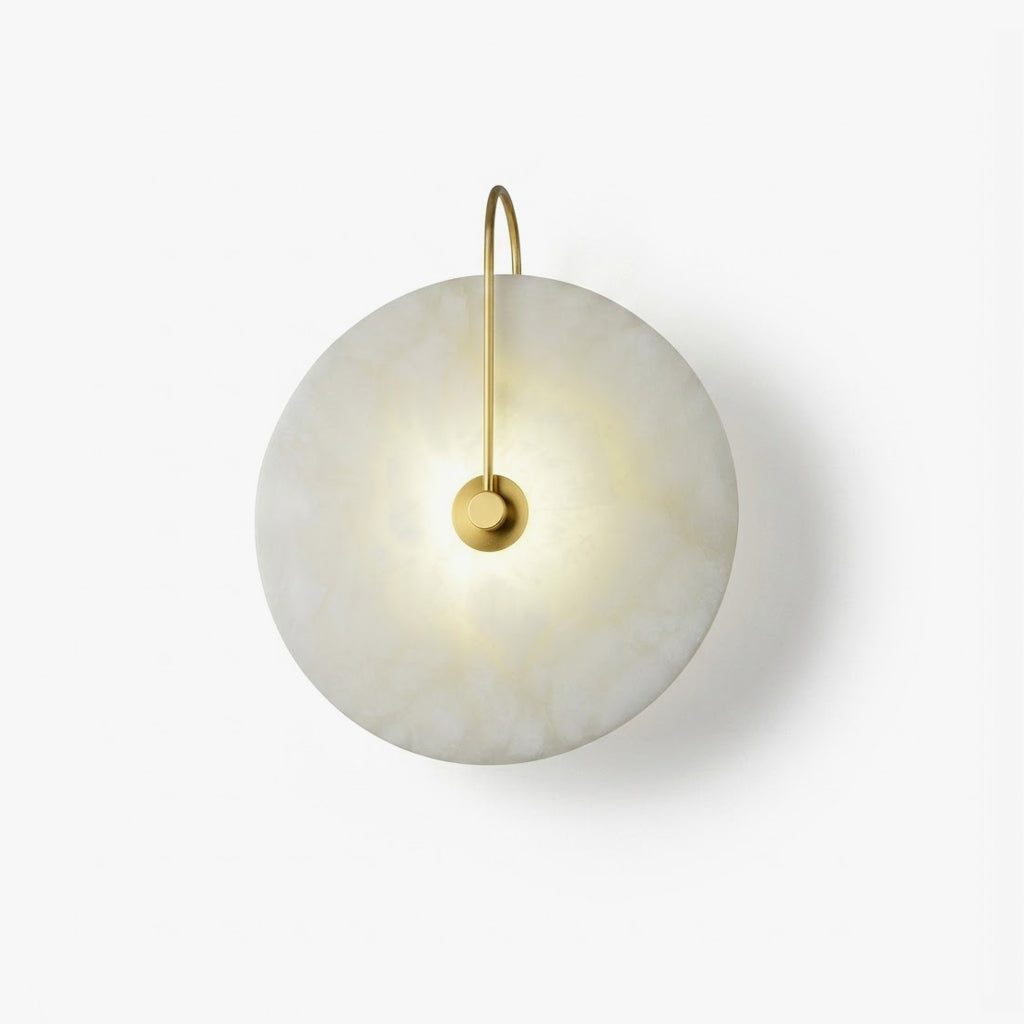 Alabaster Disc Wall Sconce