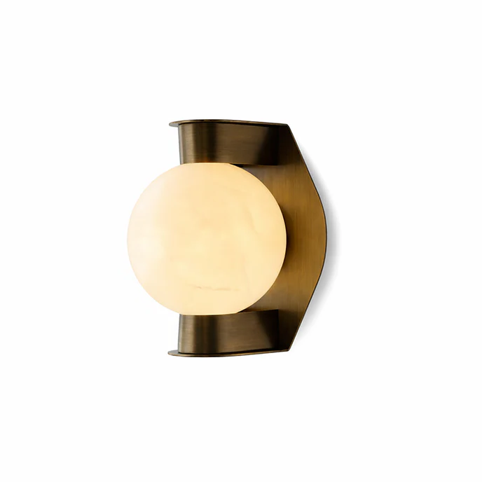 Alabaster Spherical Wall Lamp