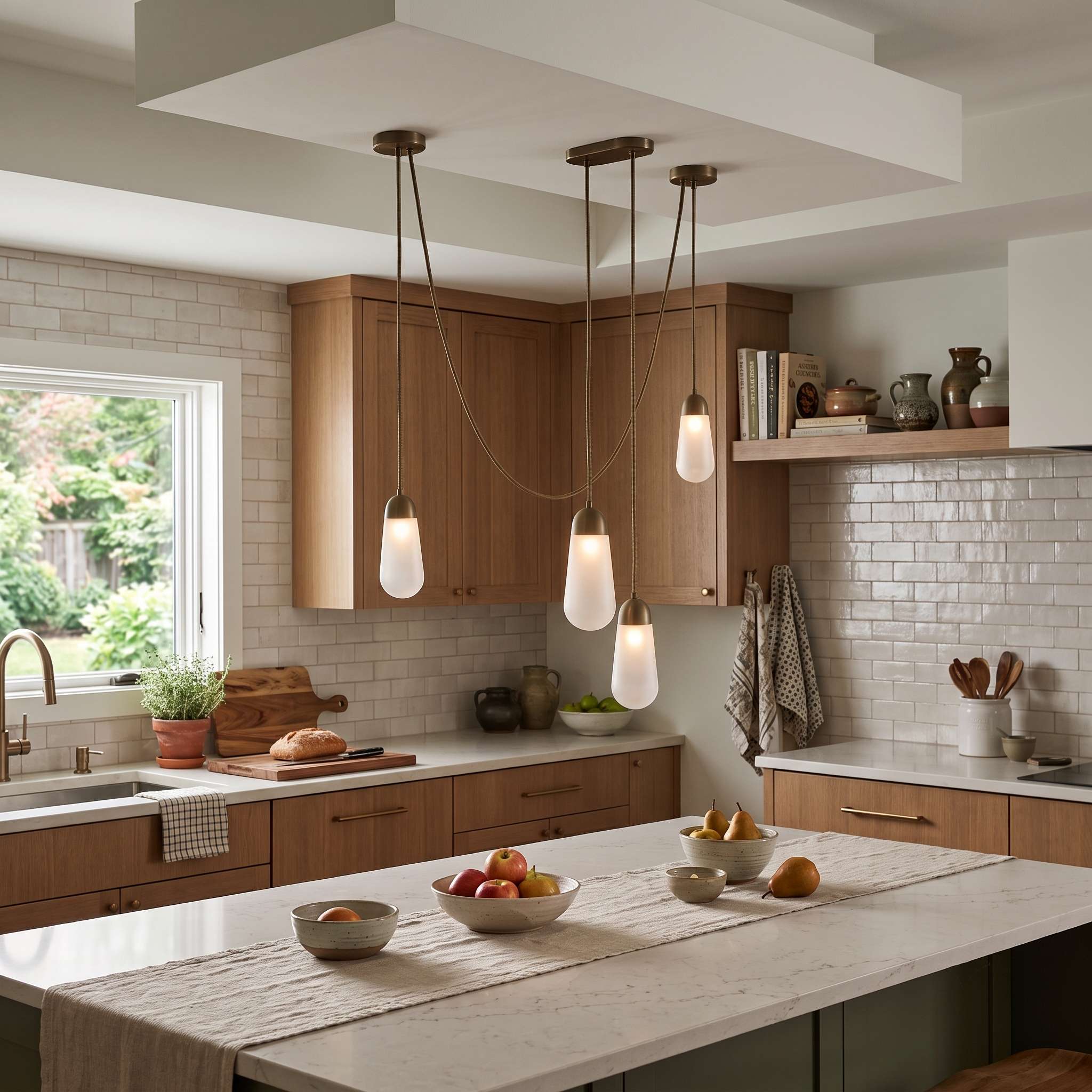 Brass  Teardrop Pendant Light
