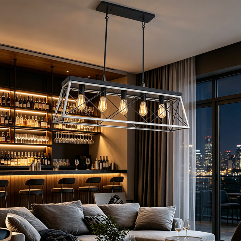 5-Light Linear Island Chandelier